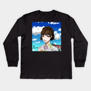 Makoto Niijima Kids Long Sleeve T-Shirt